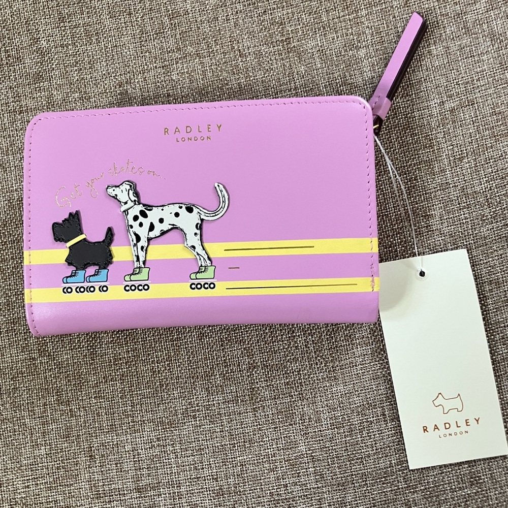 RADLEY LONDON Purple Wallet with Dog Design